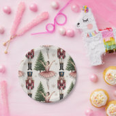 Nutcracker Ballerina ballet dancer christmas tree  ペーパープレート (パーティー)
