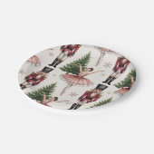 Nutcracker Ballerina ballet dancer christmas tree  ペーパープレート (アングル)