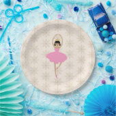 Nutcracker Ballerina Snowflake Pattern ペーパープレート (パーティー)