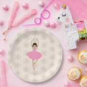 Nutcracker Ballerina Snowflake Pattern ペーパープレート (パーティー)