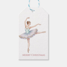 Nutcracker Ballet Ballerina in Blue Tutu ギフトタグ