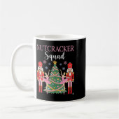 Nutcracker Ballet Christmas Ballerina Nk Dance Squ コーヒーマグカップ (左)