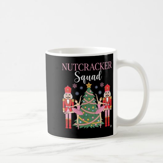 Nutcracker Ballet Christmas Ballerina Nk Dance Squ コーヒーマグカップ (右)