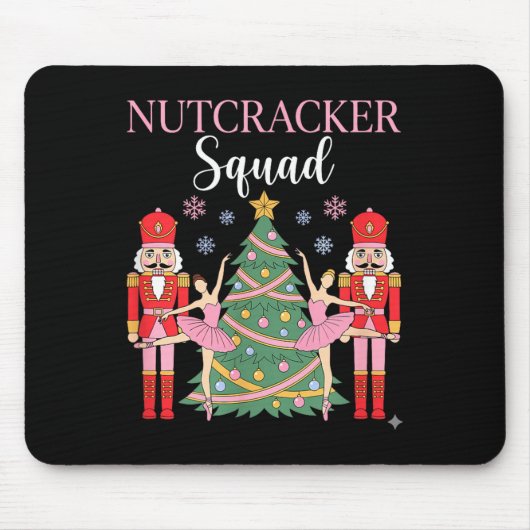 Nutcracker Ballet Christmas Ballerina Nk Dance Squ マウスパッド (正面)