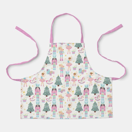 Nutcracker Ballet Christmas Girls – Holiday Kids エプロン (正面)