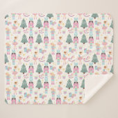 Nutcracker Ballet Christmas Holiday Baby Girl シェルパブランケット (正面(横))