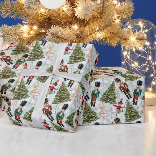Nutcracker Ballet Christmas Images Wrapping Paper ラッピングペーパー (クリスマス)