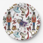 Nutcracker Ballet Christmas Kids Xmas Party ペーパープレート (正面)