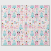 Nutcracker Ballet Christmas Pastel Wrapping Paper ラッピングペーパー (フラット)