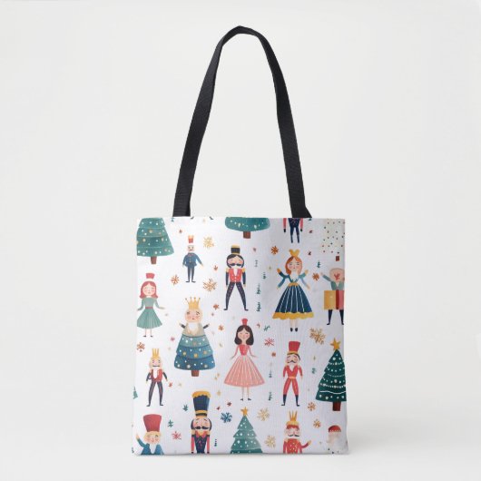  Nutcracker Ballet Christmas Seamless Pattern  トートバッグ (正面)