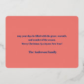 Nutcracker Ballet Christmas Theme 箔シーズンカード (裏面)