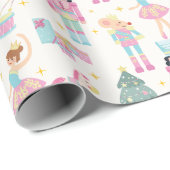 Nutcracker Ballet Christmas Wrapping Paper ラッピングペーパー (ロールコーナー)