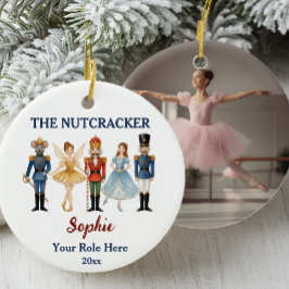 Nutcracker Ballet Custom Name & Role, Photo セラミックオーナメント
