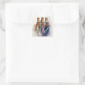 Nutcracker Ballet, Elegant Arab Dancers スクエアシール (バッグ)