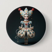 Nutcracker Ballet Fashion-Harlequin Doll 缶バッジ (正面)