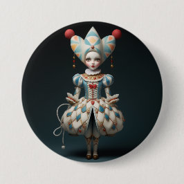 Nutcracker Ballet Fashion-Harlequin Doll 缶バッジ