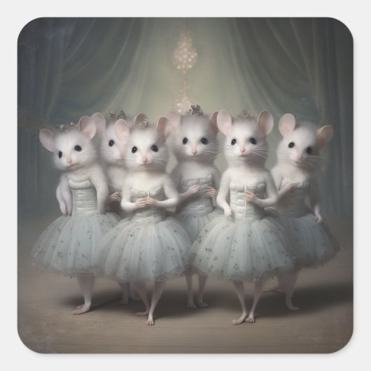 Nutcracker Ballet Fashion-Mice スクエアシール (正面)