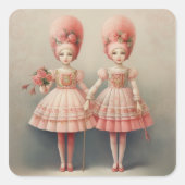 Nutcracker Ballet Fashion-Russian Dancers スクエアシール (正面)