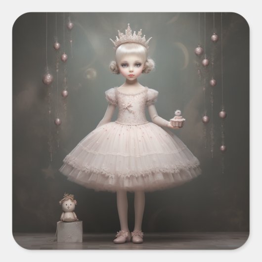 Nutcracker Ballet Fashion-Sugar Plum Fairy スクエアシール (正面)