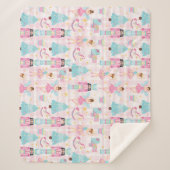 Nutcracker Ballet Holiday Christmas Baby Girl シェルパブランケット (正面)