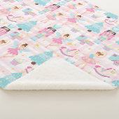 Nutcracker Ballet Holiday Christmas Baby Girl シェルパブランケット (3/4)