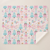 Nutcracker Ballet Holiday Christmas Baby Girl シェルパブランケット (正面(横))