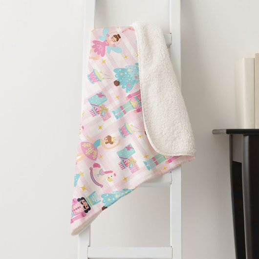 Nutcracker Ballet Holiday Christmas Baby Girl シェルパブランケット