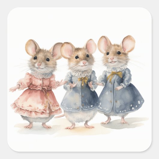 Nutcracker Ballet Mice スクエアシール (正面)
