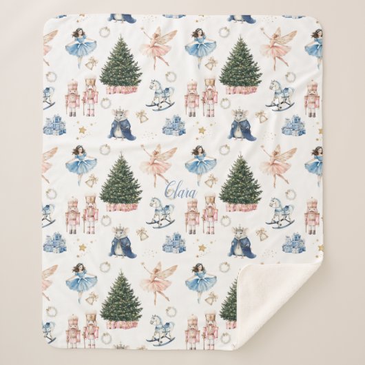 Nutcracker Ballet Nostalgic Christmas  シェルパブランケット (正面)