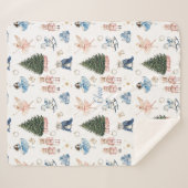 Nutcracker Ballet Nostalgic Christmas  シェルパブランケット (正面(横))