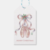 Nutcracker Ballet Slippers with Pink Ribbon ギフトタグ (正面)
