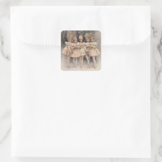 Nutcracker Ballet, The Mirliton Dancers スクエアシール (バッグ)