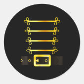 Nutcracker Character Soldier Costume Uniform Funny ラウンドシール (正面)