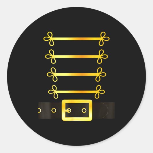 Nutcracker Character Soldier Costume Uniform Funny ラウンドシール (正面)