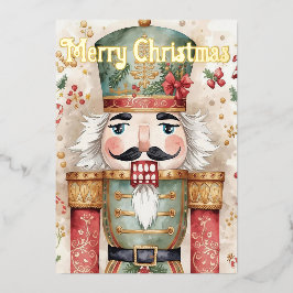 Nutcracker christmas 箔シーズンカード