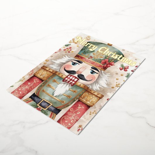 Nutcracker christmas 箔シーズンカード (回転した状態)