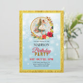 Nutcracker Christmas Ballerina Birthday シーズンカード (スタンド正面)