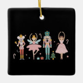 Nutcracker Christmas Ballet Cute Holiday セラミックオーナメント (正面)