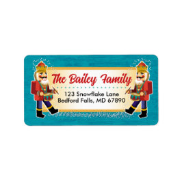 Nutcracker Christmas Card Address Labels ラベル