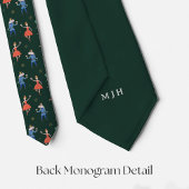 Nutcracker Christmas Cocktails Pattern w/ Monogram ネクタイ