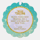 Nutcracker Christmas, Family Holiday Keepsake Gift オーナメントカード (裏面)