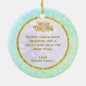 Nutcracker Christmas, Family Holiday Keepsake Gift セラミックオーナメント (裏面)