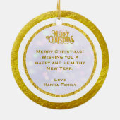 Nutcracker Christmas, Family Holiday Keepsake Gift セラミックオーナメント (裏面)