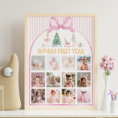 Nutcracker Christmas First Year Photo Milestone ポスター