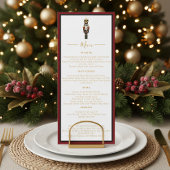 Nutcracker Christmas Holiday Dinner Red Black Menu 招待状