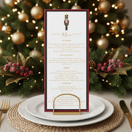 Nutcracker Christmas Holiday Dinner Red Black Menu 招待状