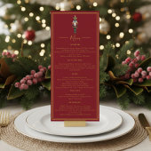 Nutcracker Christmas Holiday Dinner Red Menu 招待状