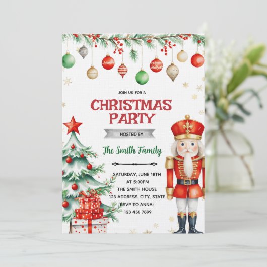 Nutcracker Christmas Party Invitation 招待状 (スタンド正面)