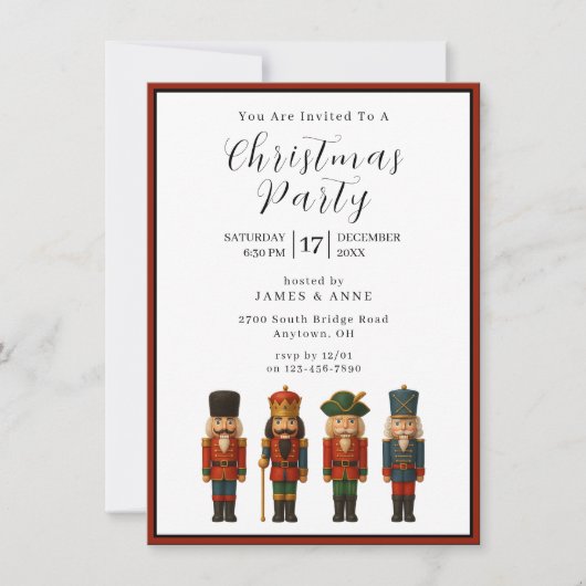 Nutcracker Christmas Party Invitation 招待状 (正面)
