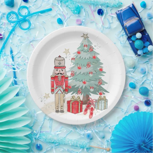 Nutcracker Christmas Plate ペーパープレート (パーティー)